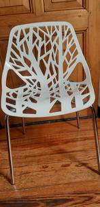 Forest stoel - kunststof stoel- kuipstoel - designstoel, Metaal, Wit, Zo goed als nieuw, Eén