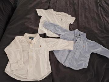Ralph Lauren 12 mnd kinderkleding, 2 blouses en wit shirt.  beschikbaar voor biedingen