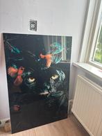 Modern Panter Schilderij met Vogels en Bladeren Kunstwerk Wa, Antiek en Kunst, Ophalen