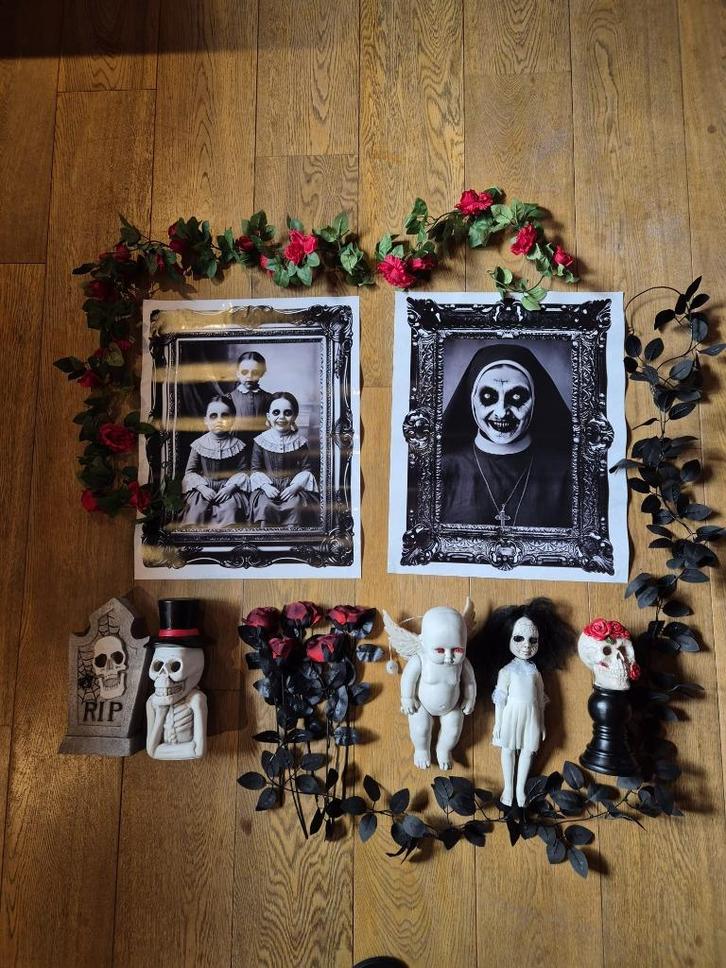 Halloween versiering verzameling, Hobby en Vrije tijd, Feestartikelen, Zo goed als nieuw, Versiering, Verjaardag, Ophalen of Verzenden