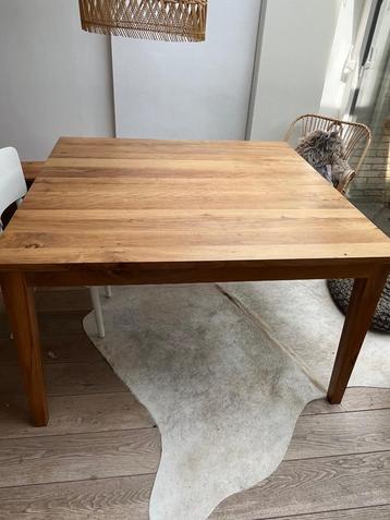 massief houten tafel, vintage stijl, handgemaakt beschikbaar voor biedingen