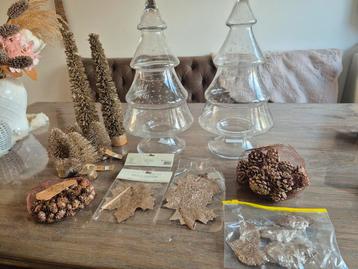 Riviera maison # kerst glazen kerstbomen met RM inhoud  beschikbaar voor biedingen