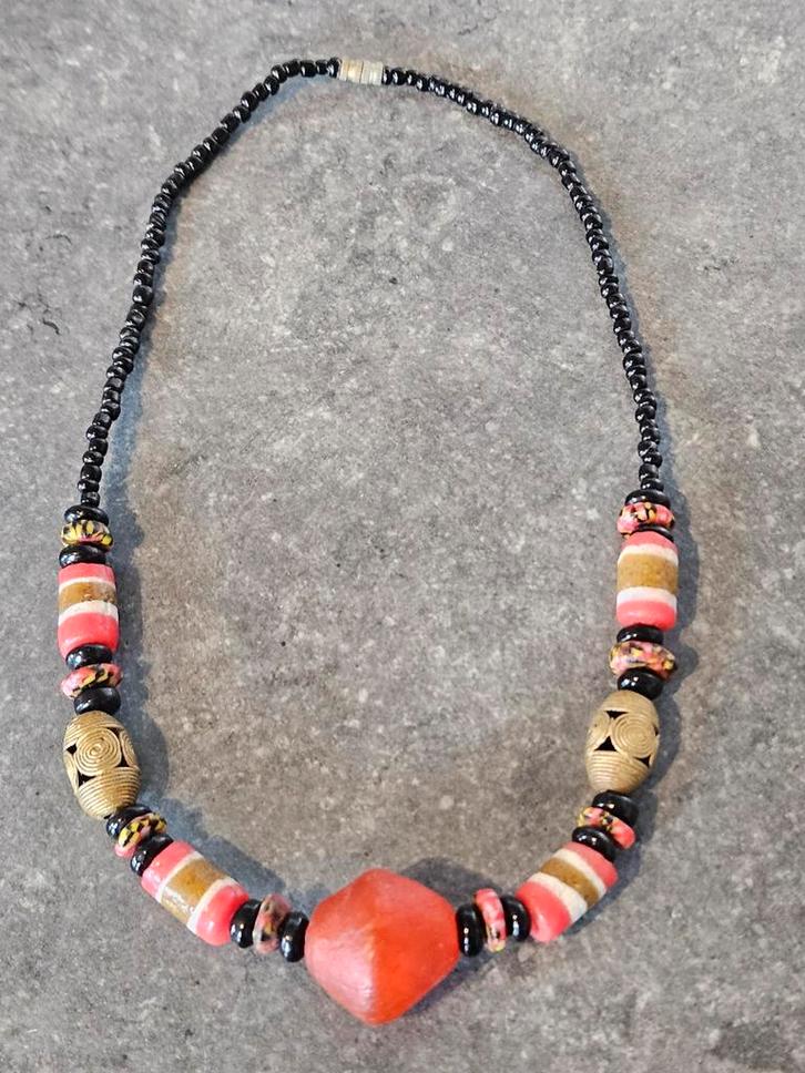Vintage artisan Afrikaanse halsketting ketting Afrika, Sieraden, Tassen en Uiterlijk, Antieke sieraden, Ketting, Overige materialen