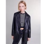 Maje - zwarte leren dames jas - Maat 38, Maat 38/40 (M), 2 rue de Marengo 75001 Parijs Frankrijk, Maje S.A.S., Zwart