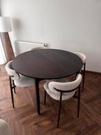 Donkerbruine ronde eettafel, Huis en Inrichting, Tafels | Eettafels, Ophalen, Gebruikt, 100 tot 150 cm, Rond