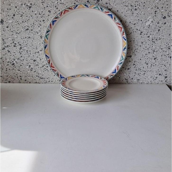 Villeroy en Boch Indian Look grote gebakschaal, Antiek en Kunst, Antiek | Servies los, Ophalen of Verzenden