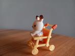 Sylvanian families oranje/gele wandelwagen/kruipend konijn, Ophalen of Verzenden, Zo goed als nieuw, Poppenhuis