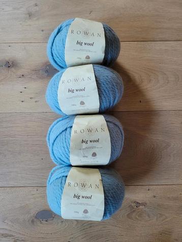 Rowan Big Wool - 4 Bollen Lichtblauw Merino Wol beschikbaar voor biedingen