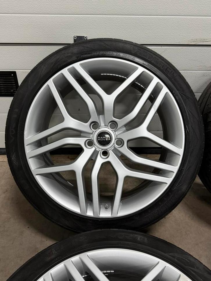 22” INCH RANGE ROVER SVR VELGEN ZILVER SPORT VOGUE 5X120, Auto-onderdelen, Banden en Velgen, Banden en Velgen, Zomerbanden, Overige maten