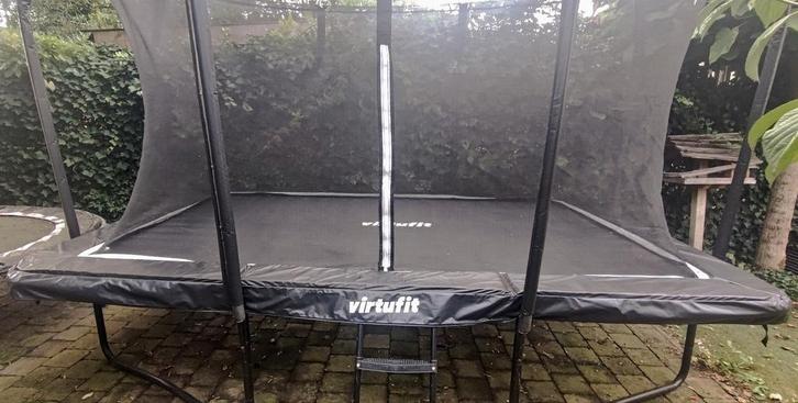Trampoline VirtuFit 244x366 cm – Zo goed als nieuw + trapje, Kinderen en Baby's, Speelgoed | Buiten | Trampolines, Zo goed als nieuw