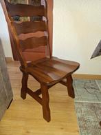 6 eikenhouten eetkamerstoelen in goede staat, Huis en Inrichting, Ophalen, Gebruikt, Bruin, Vijf, Zes of meer stoelen