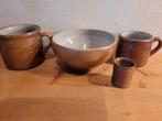 Frans Aardewerk Gres kom bekers mokken beker mok, Ophalen of Verzenden, Zo goed als nieuw, Effen, Kop(pen) en/of Schotel(s)