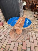 Leuke kabelhaspel tafel met wielen. Salontafel bijzettafel, Ophalen, Gebruikt, Rond, Industrieel