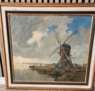 Kunst schilderij goud landschap klassiek beschikbaar voor biedingen