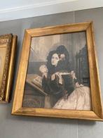 Brocant Frans oud schilderij, Antiek en Kunst, Ophalen of Verzenden