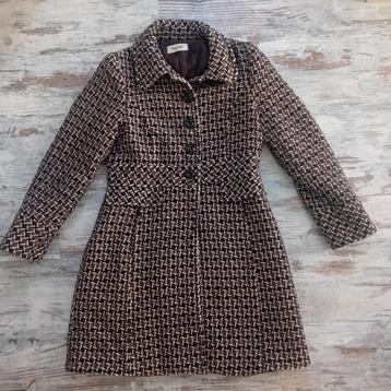 jas,maat 40/42,Formula,dames,bruin,zwart,wit,wol,mantel beschikbaar voor biedingen