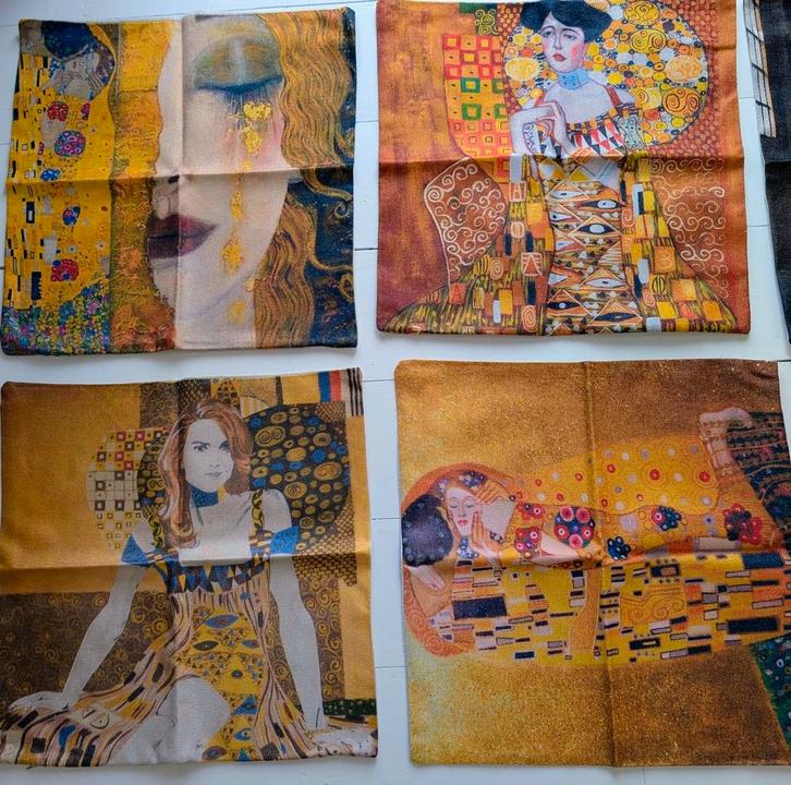 11 nieuwe kussenslopen 43x43 cm - Kunstmotieven, Huis en Inrichting, Woonaccessoires | Kussens, Nieuw, Overige kleuren, Vierkant