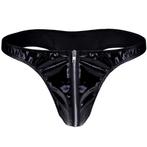 Zwarte leren dames slip met rits / wetlook lak vrouwen, Kleding | Dames, Ondergoed en Lingerie, Verzenden, Zwart, Slip
