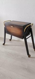 Uitschuifbaar Naaitafeltje op Wielen, Ophalen, Gebruikt, Vintage, 50 tot 100 cm