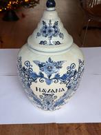 Grote handbeschilderde Delfts blauwe tabakspot “HAVANA”, Antiek en Kunst, Antiek | Keramiek en Aardewerk, Ophalen
