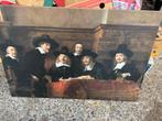 Oude Canvas Doek: Schuttersstuk Rembrandt, Antiek en Kunst, Ophalen