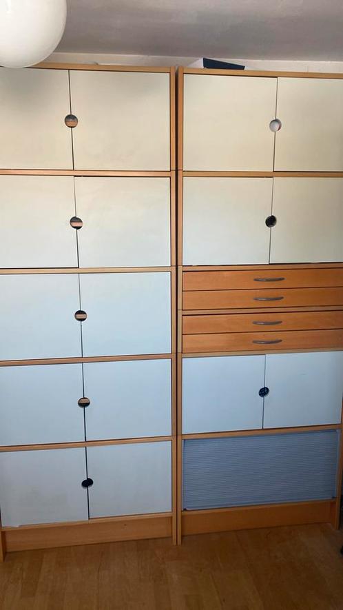 Ikea kast kleur: eiken, zandkleur, lichtgrijs(rolluik), Huis en Inrichting, Kasten | Lockerkasten, Gebruikt, Ophalen