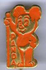 Panda Maarten Toonder oranje op koper strip speldje ( S_149), Verzenden, Nieuw, Figuurtje, Speldje of Pin