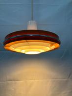 Vintage jaren 70 Scandinavische kunststof hanglamp, Ophalen of Verzenden, Gebruikt, Kunststof, Minder dan 50 cm