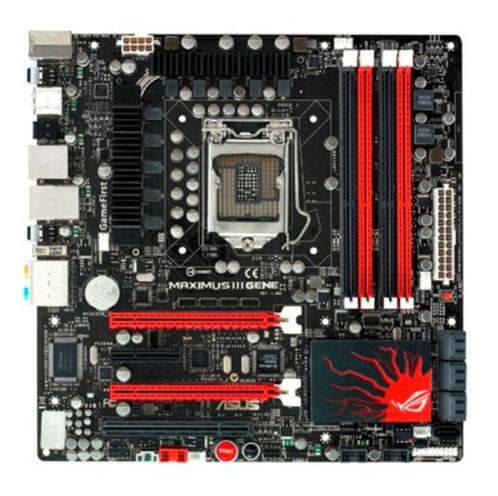 Motherload™ - Asus Maximus III Gene Socket 1156 mATX, Computers en Software, Moederborden, Gebruikt, Intel, DDR3, Ophalen of Verzenden