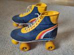 Vintage rollerskates mt41, rolschaatsen jaren '80 blauw-geel, Ophalen of Verzenden, Gebruikt