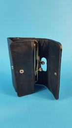 Mooie zwarte lederlook portemonnee, zwart, knipsluiting. 6C5, Tweedehands verkoop, Tweedehands verkoop, Gebruikt, Zwart