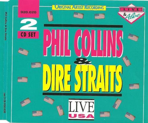 CD-set (2) Live in USA Dire Straits & Phil Collins, Cd's en Dvd's, Cd's | Pop, Zo goed als nieuw, 1980 tot 2000, Ophalen of Verzenden