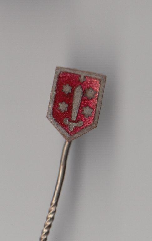 Haarlem emaille stadswapen speldje, Verzamelen, Speldjes, Pins en Buttons, Gebruikt, Speldje of Pin, Overige onderwerpen, Ophalen of Verzenden