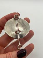 B76 Prachtige zilveren brutalist hanger, Sieraden, Tassen en Uiterlijk, Antieke sieraden, Ophalen of Verzenden, Zilver, Hanger