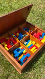 Vintage duplo in houten bak, Ophalen, Zo goed als nieuw, Duplo