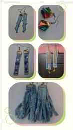 Jeans oorbellen als valentijnscadeau, Ophalen of Verzenden, Nieuw, Blauw, Overige materialen