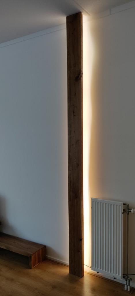 Unieke houten wandlamp – Smart Home ready, Huis en Inrichting, Lampen | Wandlampen, Nieuw, Hout, Ophalen