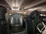 Partij groene kuipstoelen (ca. 150 stuks), Tuin en Terras, Ophalen of Verzenden, Gebruikt, Plastic, Stapelbaar