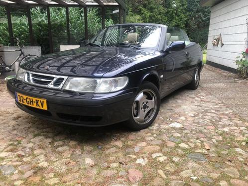 Saab 9-3 2.0 T Cabrio 2000 Blauw inruilen op fiat 500 rood, Auto's, Saab, Particulier, Saab 9-3, Benzine, Euro 3, Cabriolet, Handgeschakeld