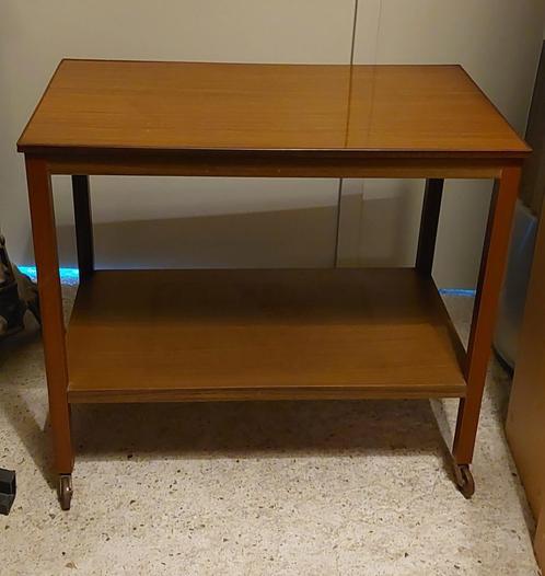Vintage serveerwagentje hout strak ontwerp, Antiek en Kunst, Antiek | Meubels | Tafels, Ophalen