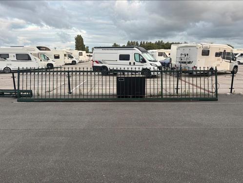 Vrijdragende schuifpoort 8 meter 5,80 meter doorgang, Tuin en Terras, Tuinhekken en Hekwerk, Gebruikt, Spijlenhekwerk, IJzer, Ophalen