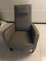 Donker grijze fauteuil, Minder dan 75 cm, Nieuw, Leer, Ophalen of Verzenden