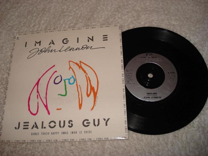 John Lennon   Imagine   UK     Kerst Orgineel, Cd's en Dvd's, Vinyl Singles, Zo goed als nieuw, Single, Pop, 7 inch, Ophalen of Verzenden