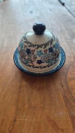 Handgemaakte botervloot met bloemmotief, Ophalen of Verzenden, Zo goed als nieuw