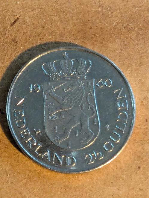 Zeldzame dubbelkoppige 2½ gulden 1980 – inhuldiging Beatrix, Postzegels en Munten, Munten | Nederland, 2½ gulden, Koningin Beatrix
