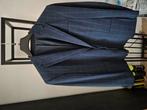 Donkerblauw geruit kostuum (colbert met pantalon) maat 56, Ophalen of Verzenden, Zo goed als nieuw, Maat 56/58 (XL), Blauw