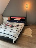 Bed met led lichtstrip, Huis en Inrichting, Ophalen, Gebruikt, Tweepersoons