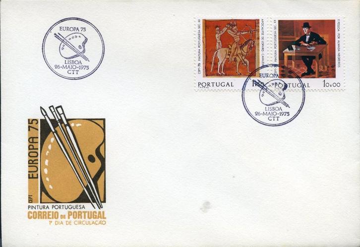 Portugal 1975 c529 EUROPA Schilders palet, Postzegels en Munten, Postzegels | Eerstedagenveloppen, Onbeschreven, Europa, Verzenden