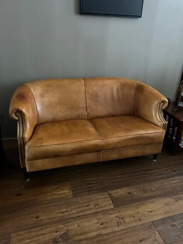 Stoer Schapenleren 2 zits Bankje beschikbaar voor biedingen