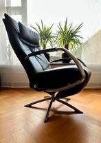 Zwart leren fauteuil van het merk Montel, model Kappa., Huis en Inrichting, Fauteuils, Ophalen, Minder dan 75 cm, Leer, Zo goed als nieuw